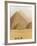 Camels Pass in Front of the Pyramids at Giza, Egypt-Julian Love-Framed Photographic Print