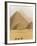 Camels Pass in Front of the Pyramids at Giza, Egypt-Julian Love-Framed Photographic Print