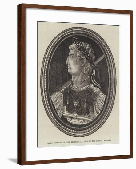 Cameo Portrait of the Emperor Claudius at the British Museum-null-Framed Giclee Print