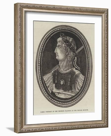Cameo Portrait of the Emperor Claudius at the British Museum-null-Framed Giclee Print