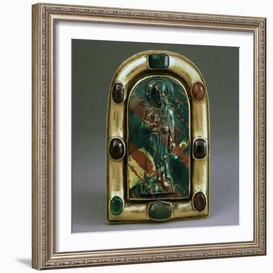 Cameo with Blessing Christ, Byzantine, 11th Century-null-Framed Photographic Print