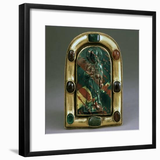 Cameo with Blessing Christ, Byzantine, 11th Century-null-Framed Photographic Print