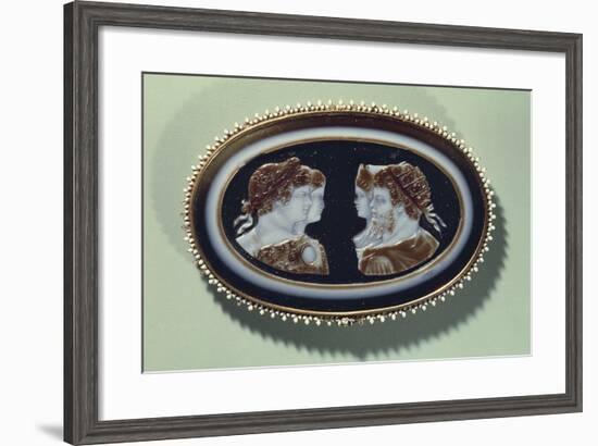 Cameo with Portraits of Septimius Severus, Julia Domna, Caracalla and Geta-null-Framed Giclee Print