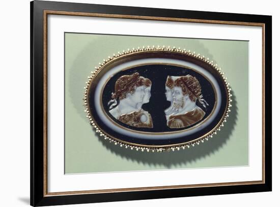 Cameo with Portraits of Septimius Severus, Julia Domna, Caracalla and Geta-null-Framed Giclee Print