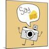 Camera Cartoon Say Cheese-Sergio Hayashi-Mounted Art Print