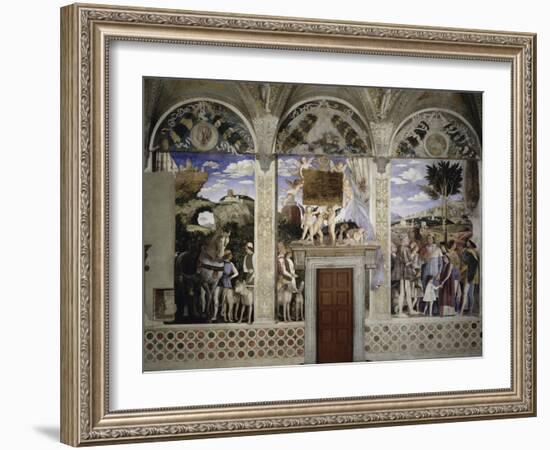 Camera Degli Sposi: West Wall-Andrea Mantegna-Framed Giclee Print