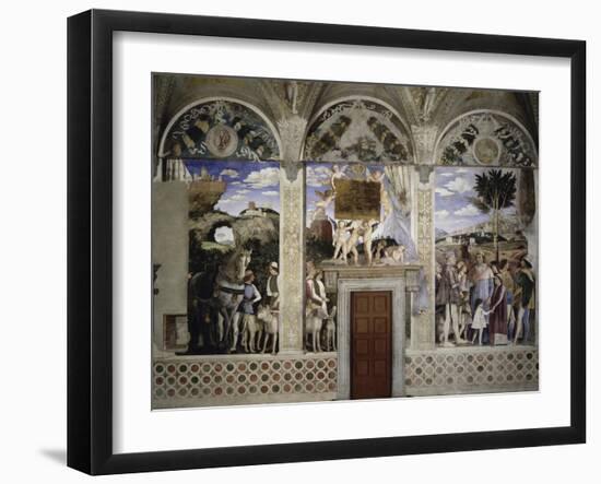 Camera Degli Sposi: West Wall-Andrea Mantegna-Framed Giclee Print