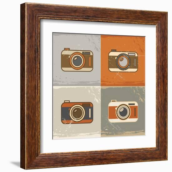 Camera Icons-YasnaTen-Framed Art Print