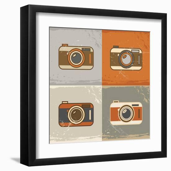 Camera Icons-YasnaTen-Framed Art Print