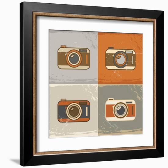 Camera Icons-YasnaTen-Framed Art Print