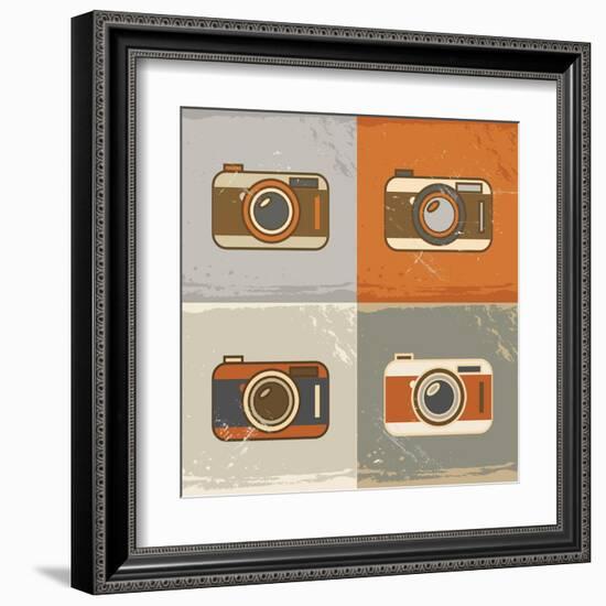 Camera Icons-YasnaTen-Framed Art Print