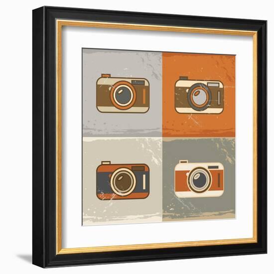 Camera Icons-YasnaTen-Framed Art Print