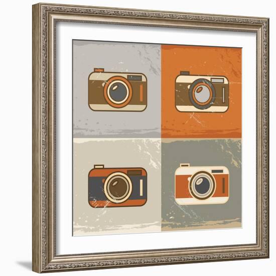 Camera Icons-YasnaTen-Framed Art Print