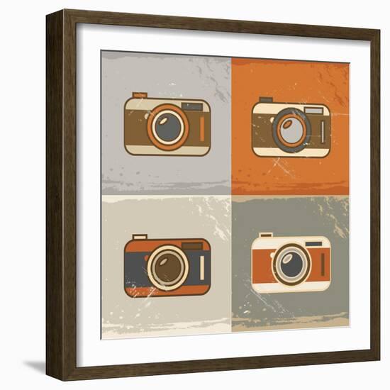 Camera Icons-YasnaTen-Framed Art Print