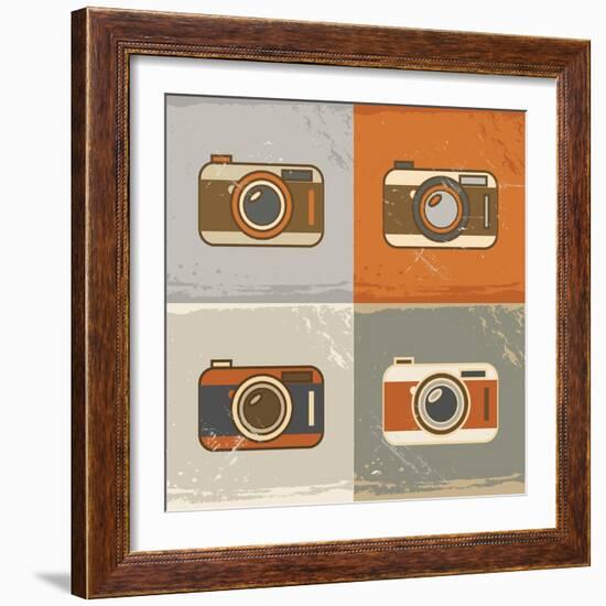 Camera Icons-YasnaTen-Framed Art Print