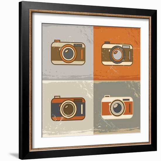 Camera Icons-YasnaTen-Framed Art Print