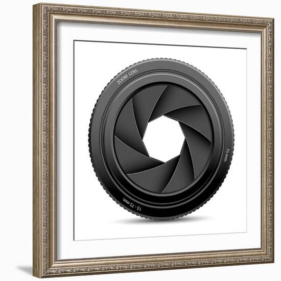 Camera Shutter-vectomart-Framed Art Print