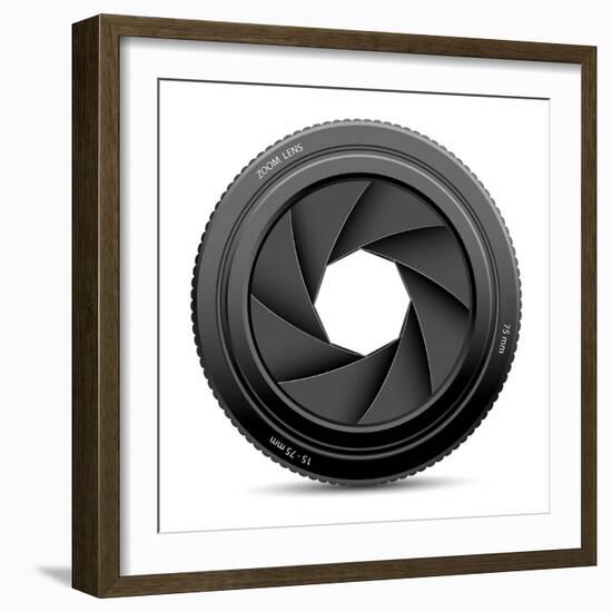 Camera Shutter-vectomart-Framed Art Print