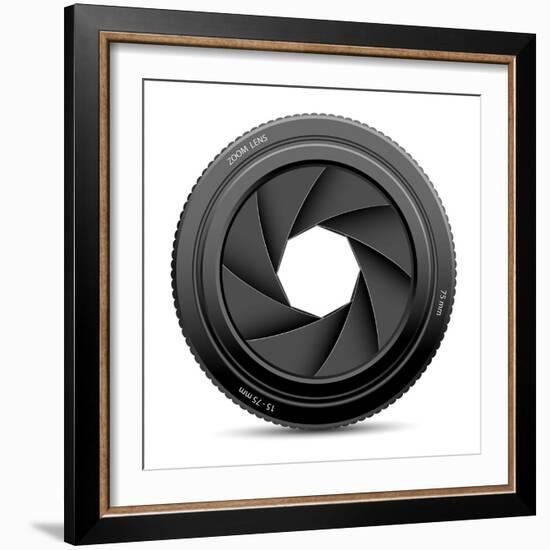 Camera Shutter-vectomart-Framed Art Print