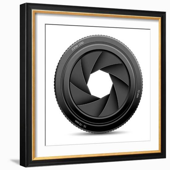 Camera Shutter-vectomart-Framed Art Print