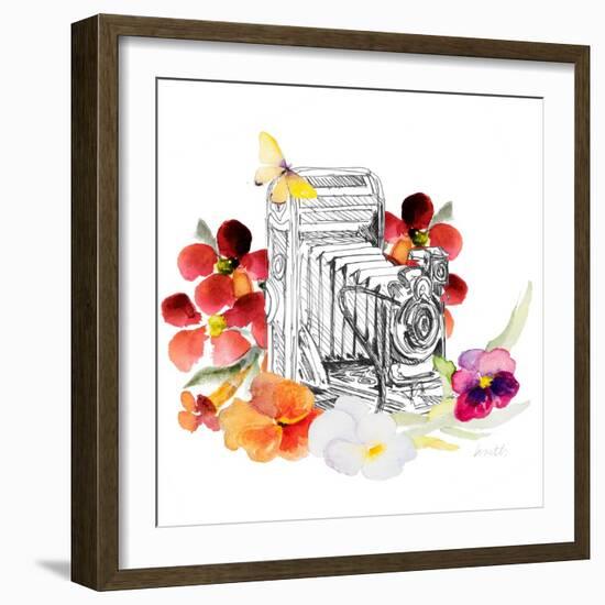 Camera Sketch on Fall Floral I-Lanie Loreth-Framed Art Print