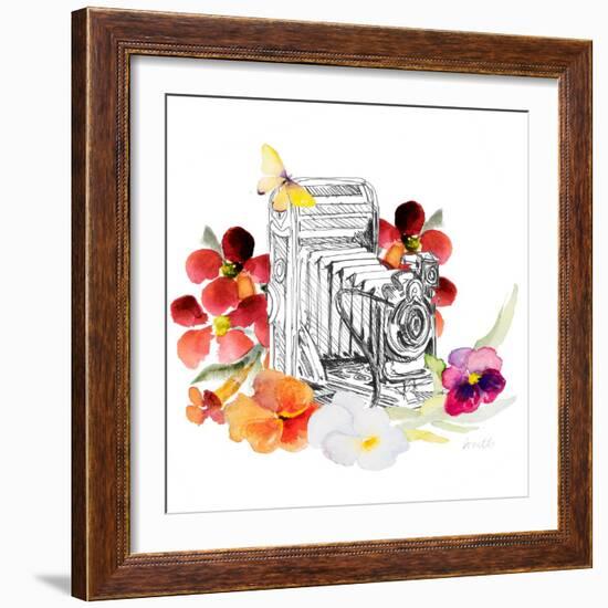 Camera Sketch on Fall Floral I-Lanie Loreth-Framed Art Print