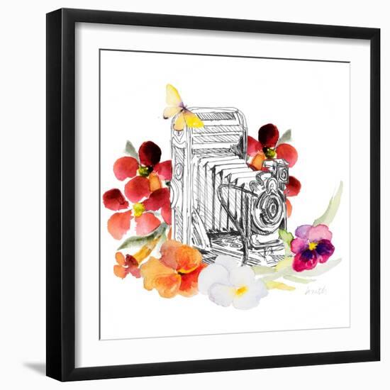 Camera Sketch on Fall Floral I-Lanie Loreth-Framed Art Print