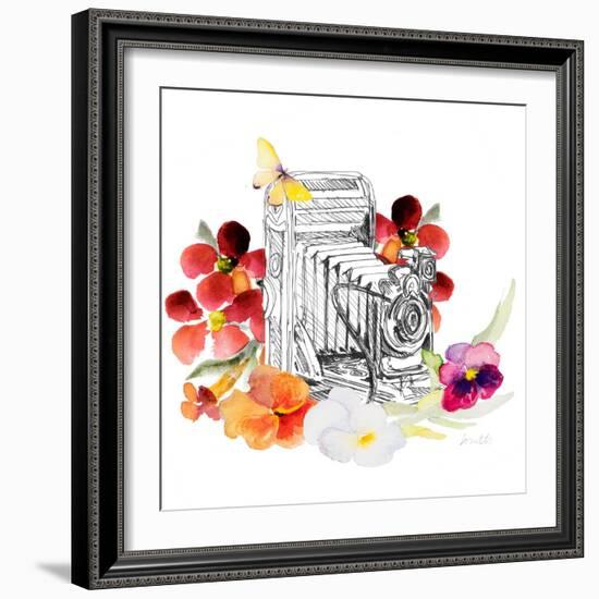 Camera Sketch on Fall Floral I-Lanie Loreth-Framed Art Print