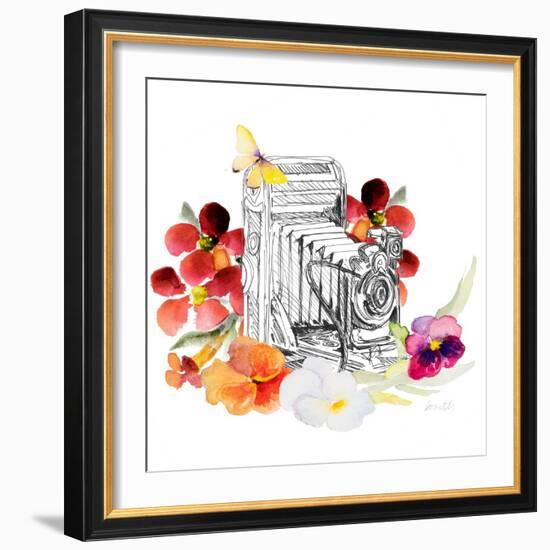 Camera Sketch on Fall Floral I-Lanie Loreth-Framed Art Print