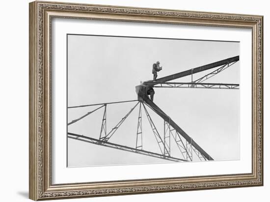 Cameraman Dorsey Risks Life and Limb to Get His Shot-null-Framed Art Print