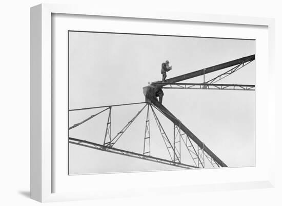 Cameraman Dorsey Risks Life and Limb to Get His Shot-null-Framed Art Print