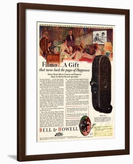 Cameras Cine Bell and Howell, USA, 1928-null-Framed Giclee Print
