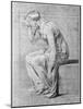 Camilla, Study for 'The Oath of the Horatii', C.1785 (Pencil on Paper)-Jacques-Louis David-Mounted Giclee Print