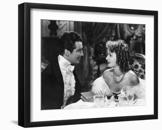 Camille by George Cukor, based on a novel by Alexandre Dumas son, with Robert Taylor, Greta Garbo, -null-Framed Photo