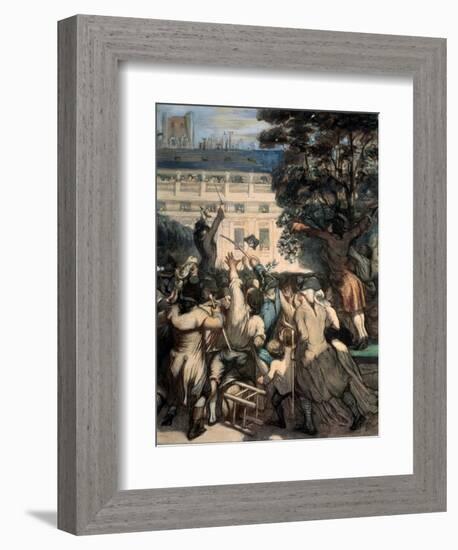 Camille Desmoulins in the Palais Royal Gardens, 1848-1849-Honoré Daumier-Framed Giclee Print