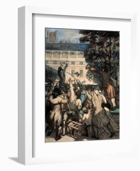 Camille Desmoulins in the Palais Royal Gardens, 1848-1849-Honoré Daumier-Framed Giclee Print