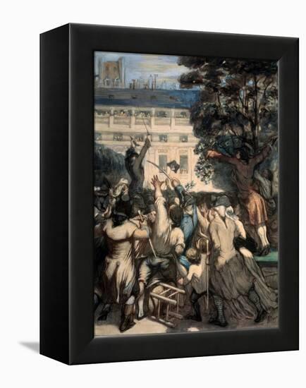 Camille Desmoulins in the Palais Royal Gardens, 1848-1849-Honoré Daumier-Framed Premier Image Canvas