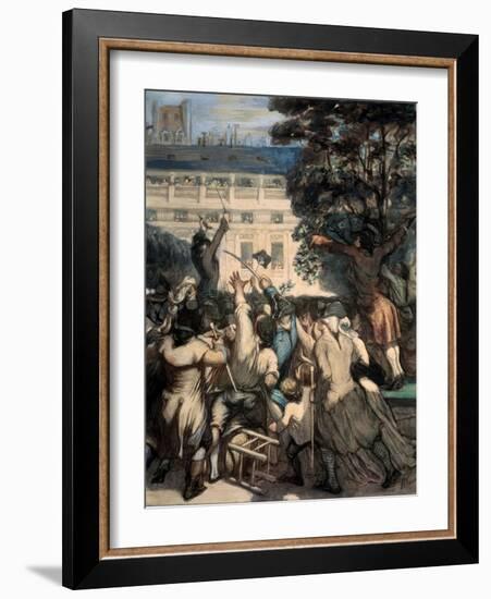 Camille Desmoulins in the Palais Royal Gardens, 1848-1849-Honoré Daumier-Framed Giclee Print