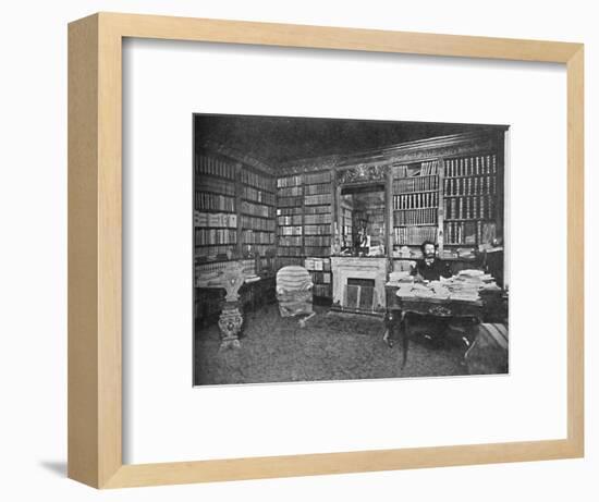 'Camille Flammarion - The Distinguished Astronomer Among His Books', c1925-Unknown-Framed Photographic Print