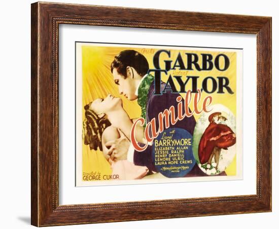 Camille, Greta Garbo, Robert Taylor, Greta Garbo, Robert Taylor, 1936-null-Framed Art Print