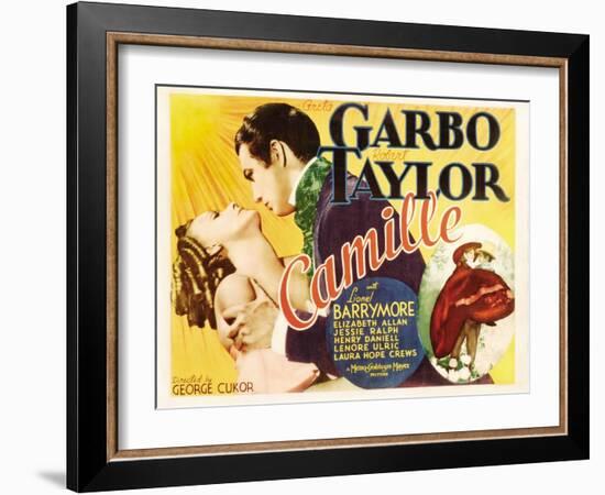 Camille, Greta Garbo, Robert Taylor, Greta Garbo, Robert Taylor, 1936-null-Framed Art Print