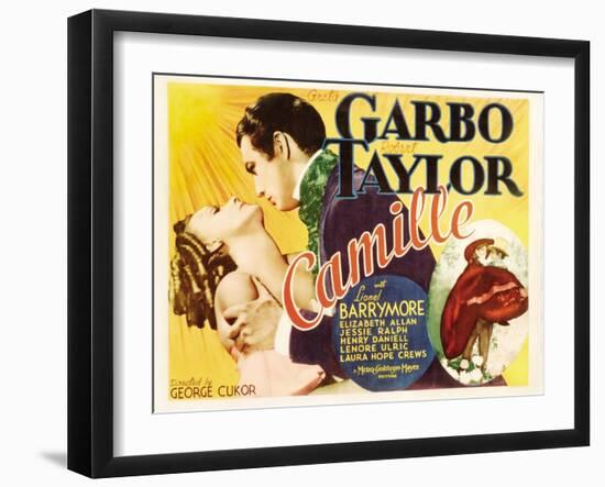 Camille, Greta Garbo, Robert Taylor, Greta Garbo, Robert Taylor, 1936-null-Framed Art Print