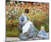 Camille Monet & Child in Artists Garden-Claude Monet-Mounted Art Print