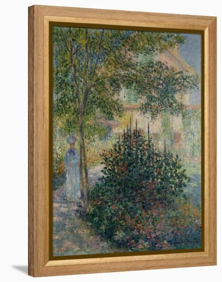 Camille Monet in the Garden at Argenteuil, 1876-Claude Monet-Framed Premier Image Canvas