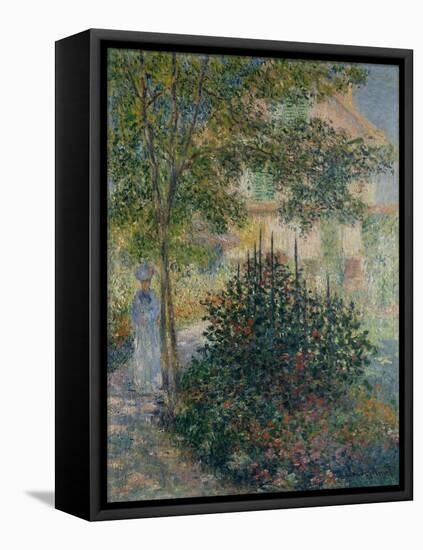 Camille Monet in the Garden at Argenteuil, 1876-Claude Monet-Framed Premier Image Canvas