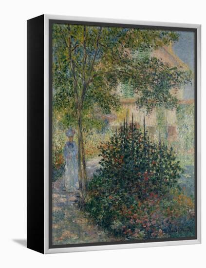 Camille Monet in the Garden at Argenteuil, 1876-Claude Monet-Framed Premier Image Canvas