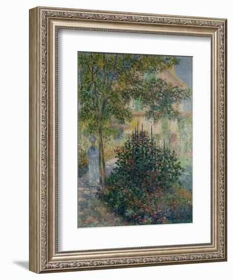 Camille Monet in the Garden at Argenteuil, 1876-Claude Monet-Framed Giclee Print