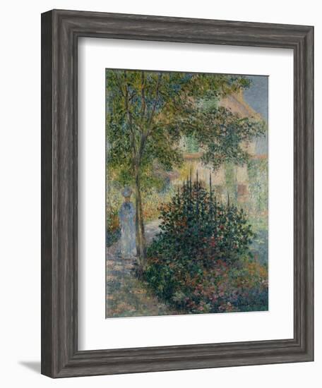 Camille Monet in the Garden at Argenteuil, 1876-Claude Monet-Framed Giclee Print