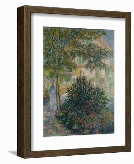 Camille Monet in the Garden at Argenteuil, 1876-Claude Monet-Framed Giclee Print