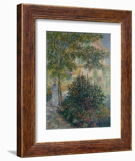 Camille Monet in the Garden at Argenteuil, 1876-Claude Monet-Framed Giclee Print